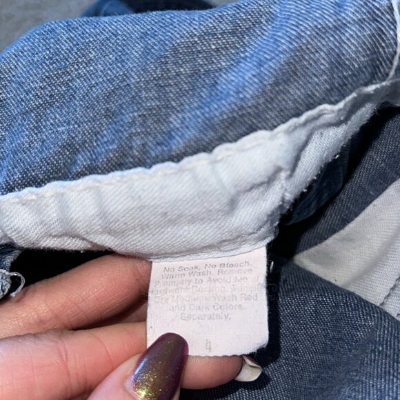 Vtg 90s Oshkosh B'Gosh Vestbak Blue Denim Overalls 4 Made in USA Youth Kids - Picture 3 of 3